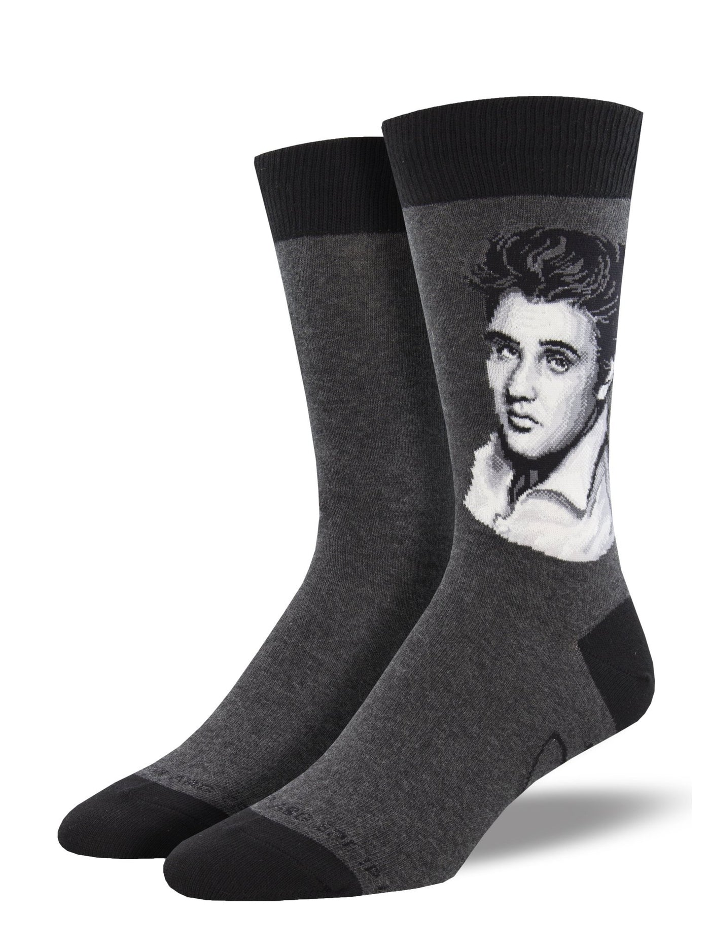 Socksmith - Elvis Presley Portrait Crew Socks | Men's - Knock Your Socks Off