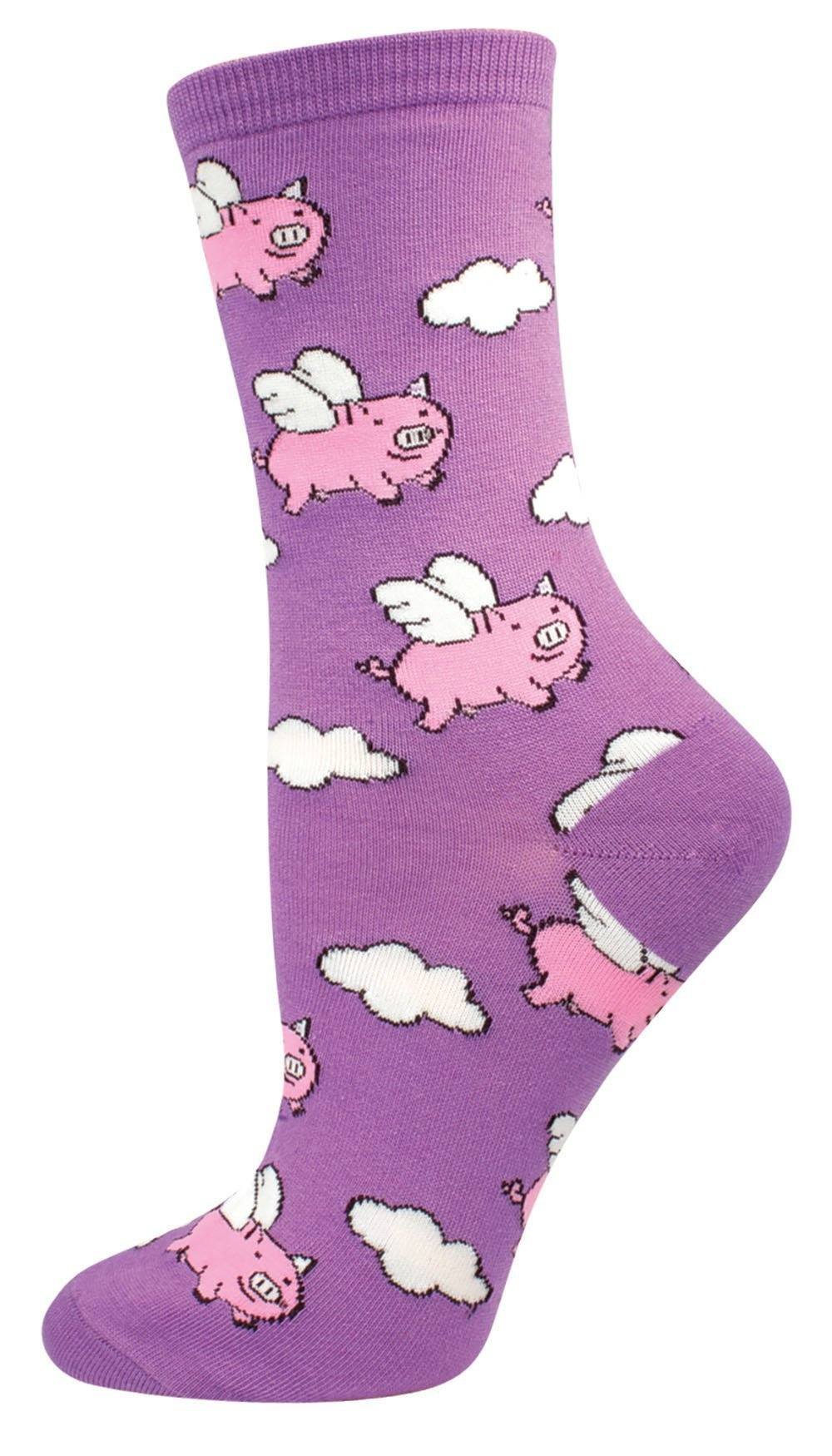 Socksmith - Flying Pigs Crew Socks | Women's - Knock Your Socks Off