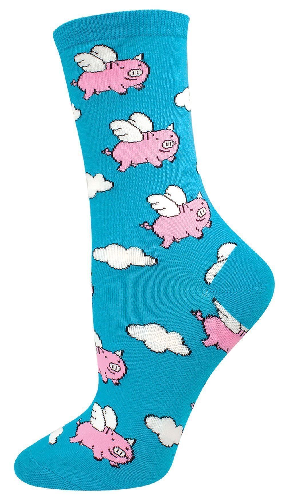 Socksmith - Flying Pigs Crew Socks | Women's - Knock Your Socks Off