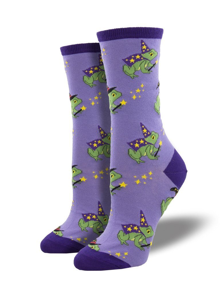 Second view of the Freaky Frogs crew socks showing the frog pattern detail