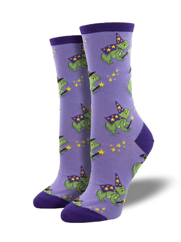 Second view of the Freaky Frogs crew socks showing the frog pattern detail