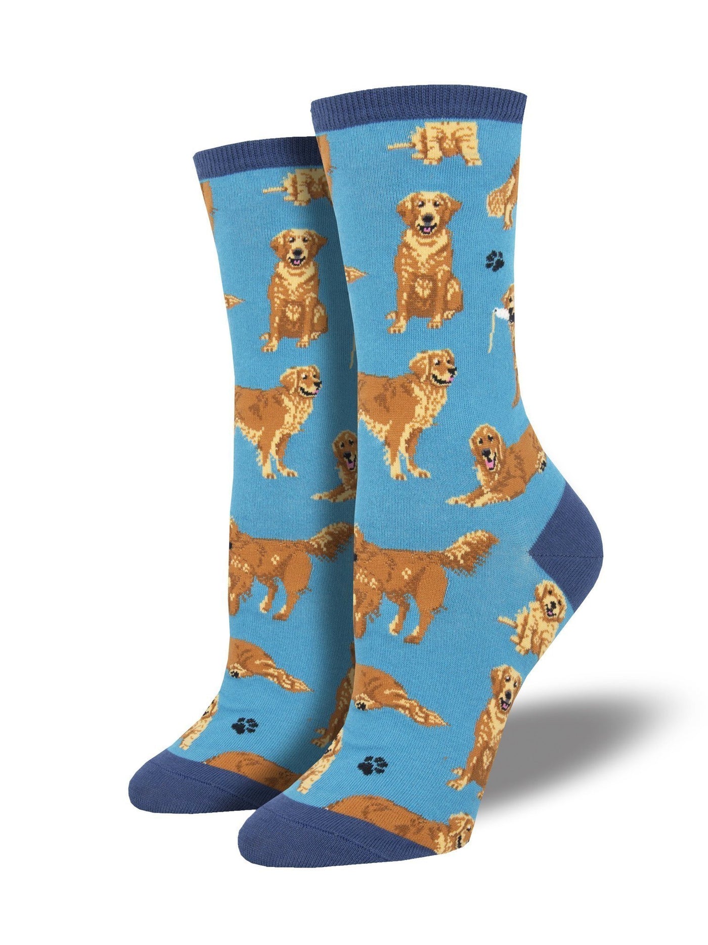 Socksmith - Golden Retrievers Crew Socks | Women's - Knock Your Socks Off