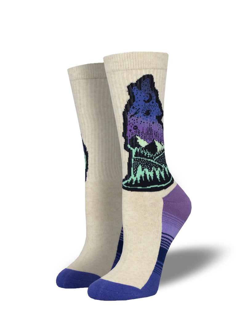 Socksmith - Howling Wolf Athletic Crew Socks | Women's - Knock Your Socks Off