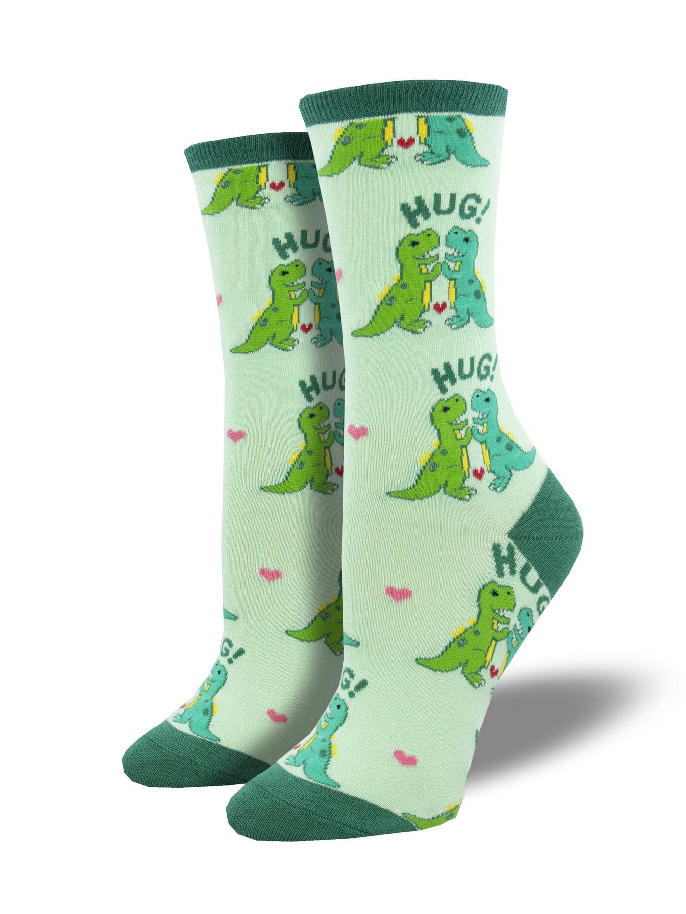 Socksmith - "Hugs" Cuddly Dinosaurs Crew Socks | Women's - Knock Your Socks Off