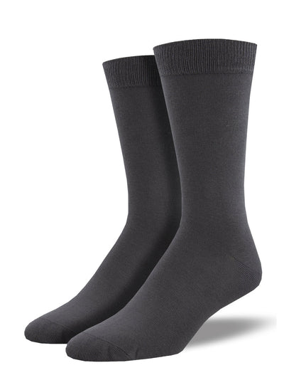Socksmith - King Size Bamboo Solid Crew Socks | Men's - Knock Your Socks Off