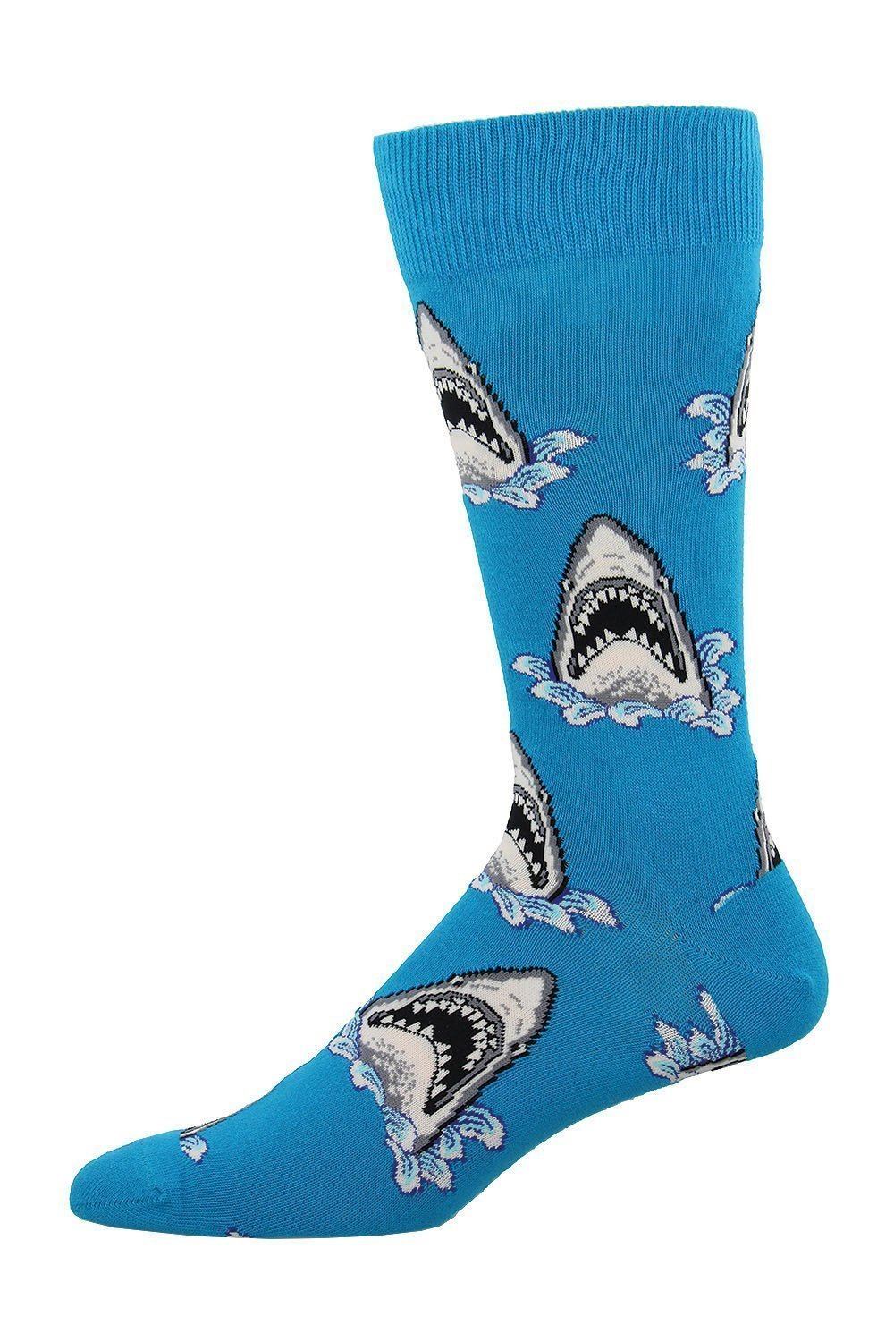 Socksmith - King Size Shark Attack Crew Socks | Men's - Knock Your Socks Off