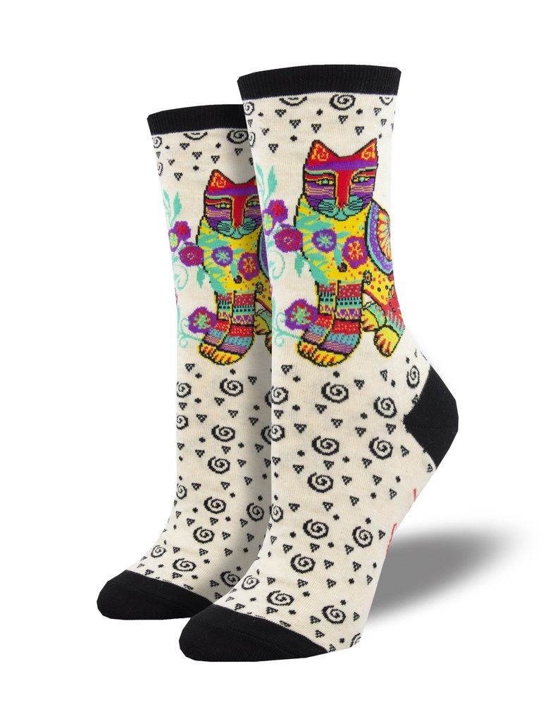 Socksmith - Laurel Burch: Maya Cat Crew Socks | Women's - Knock Your Socks Off