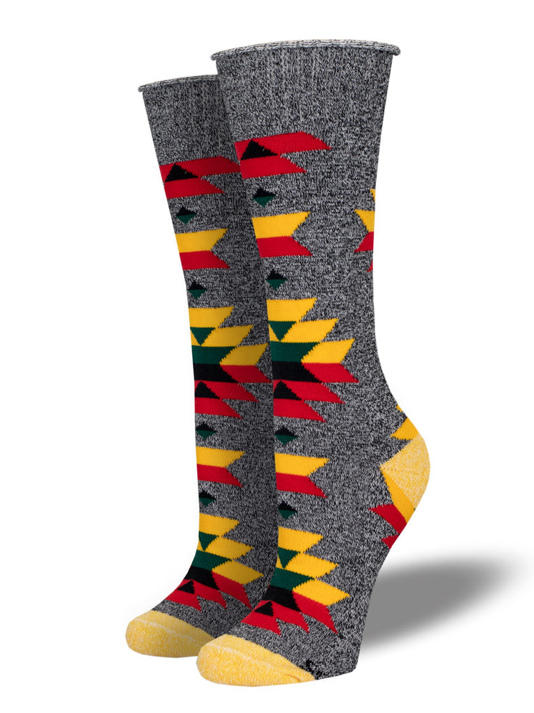 Socksmith - Outlands USA Recycled Cotton Azteca Boot Socks | Women's - Knock Your Socks Off