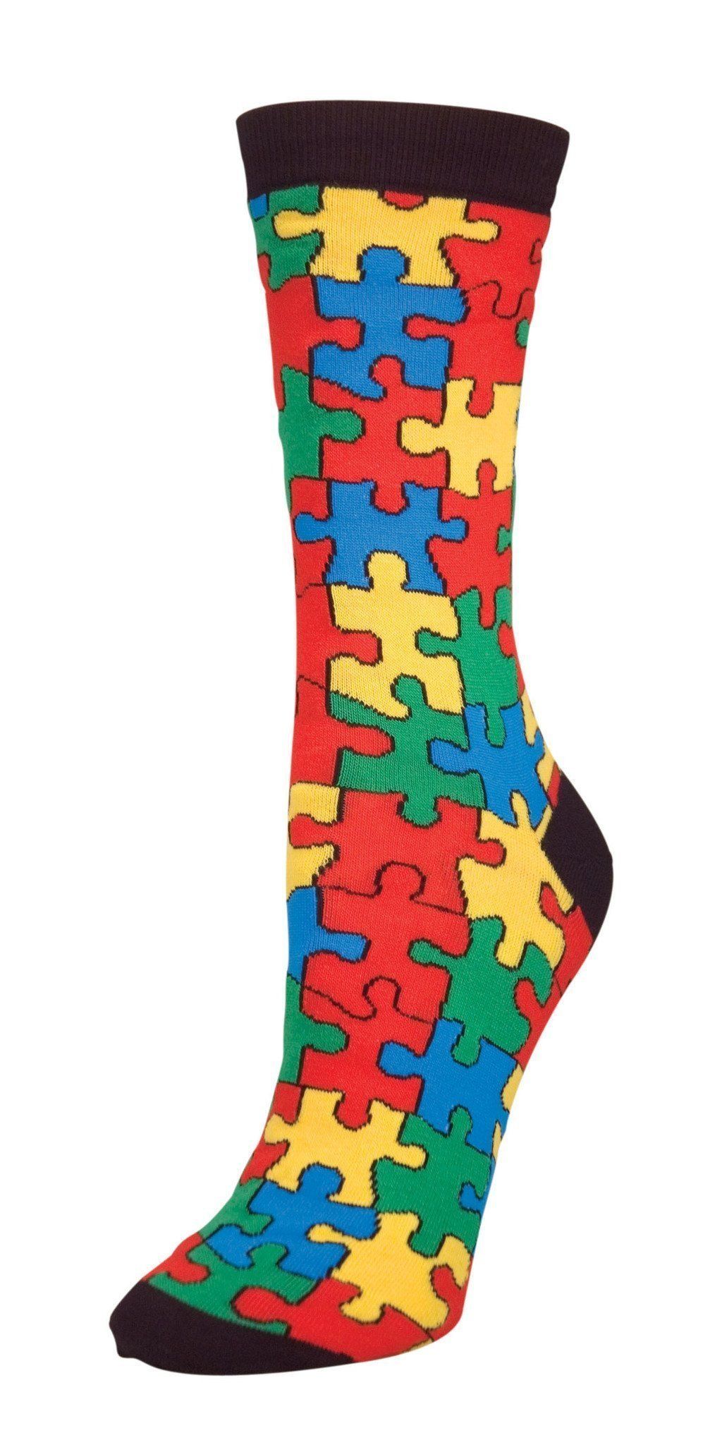 Socksmith - Puzzled Crew Socks | Women's - Knock Your Socks Off