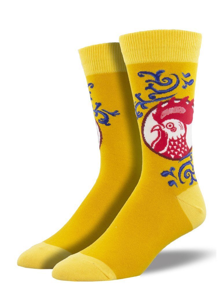 Socksmith - Red Rooster Crew Socks | Men's - Knock Your Socks Off