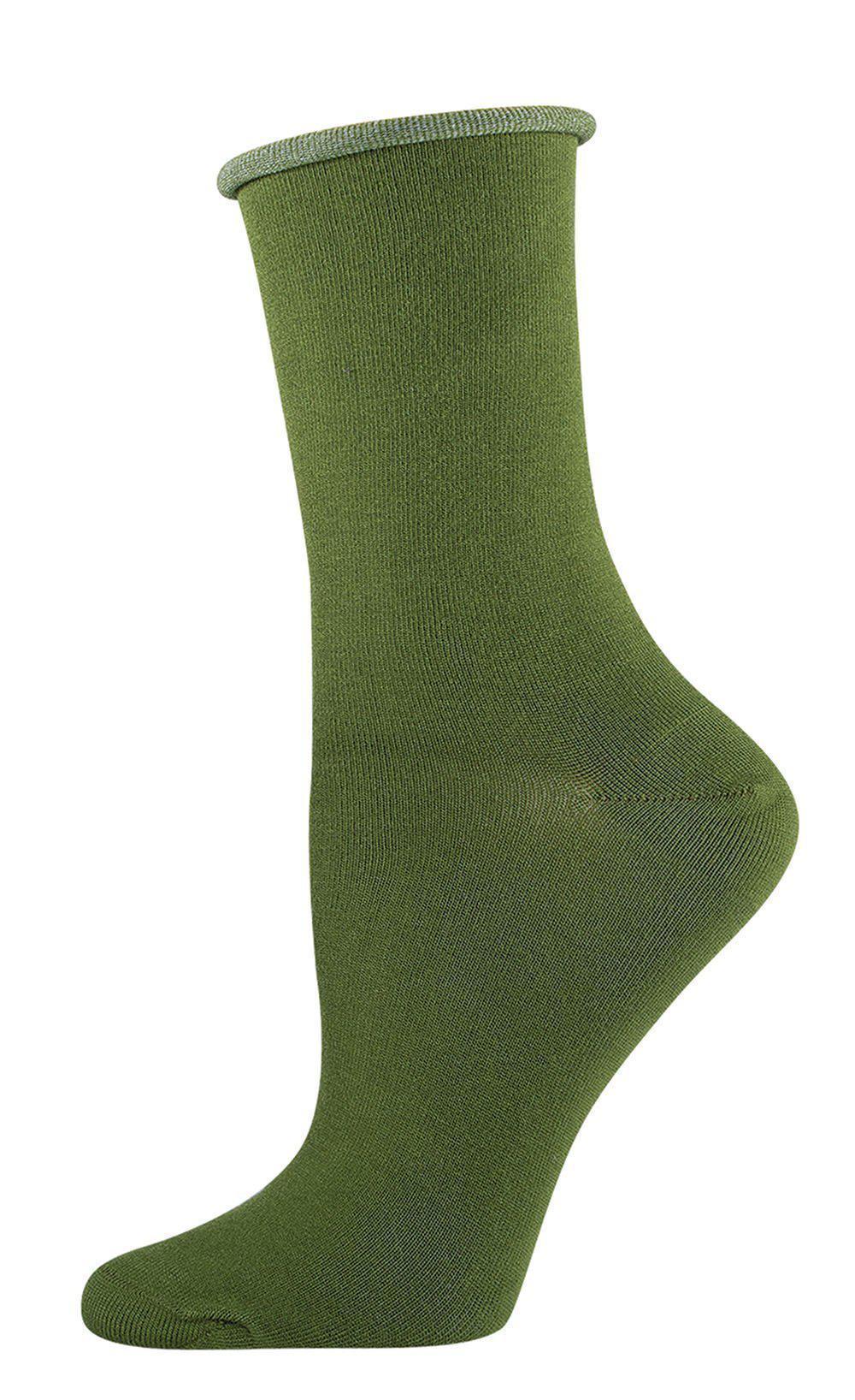 Socksmith - Roll Top Bamboo Crew Socks | Women's - Knock Your Socks Off