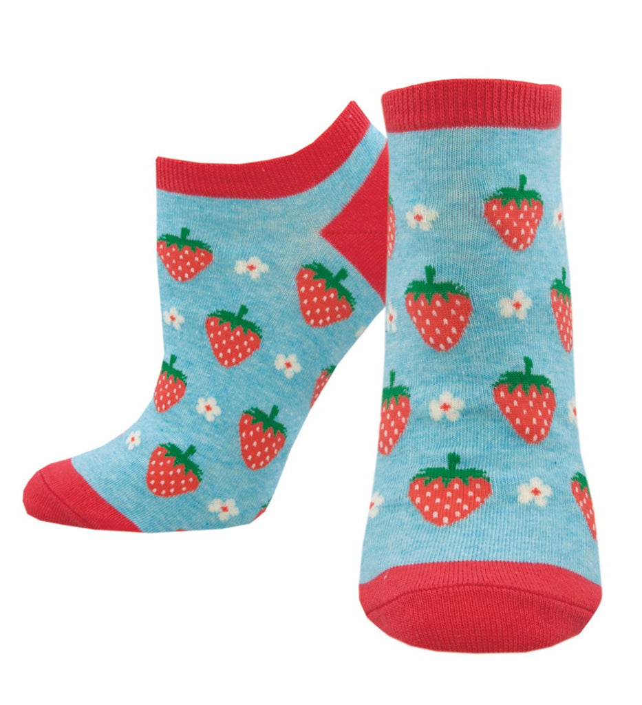 Socksmith - Strawberry Floral Ankle Socks | Women's - Knock Your Socks Off