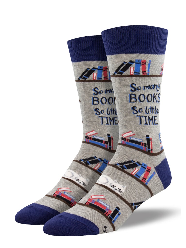 Socksmith - Time For a Good Book Crew Socks | Men's - Knock Your Socks Off