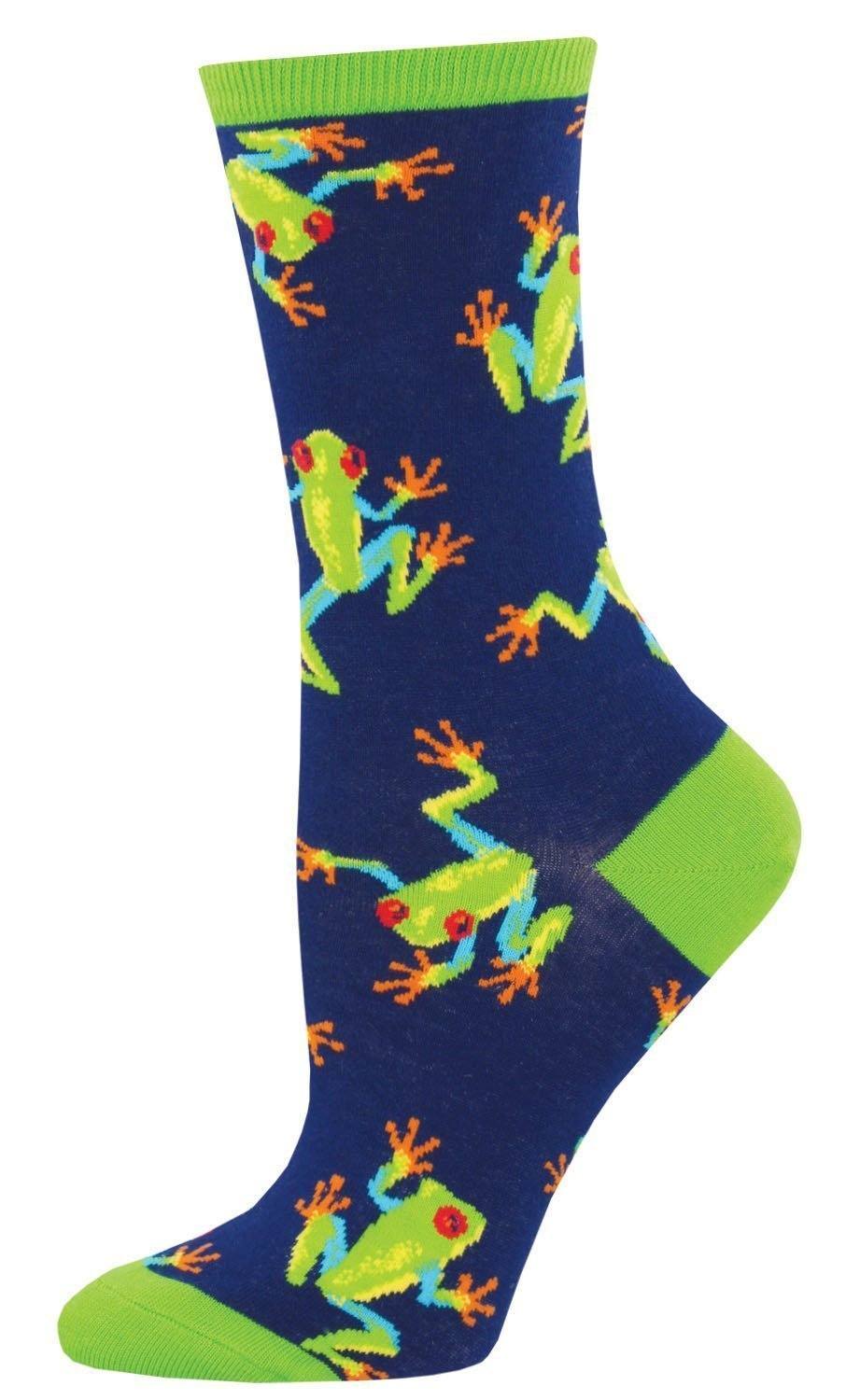 Socksmith - Tree Frogs Crew Socks | Women's - Knock Your Socks Off