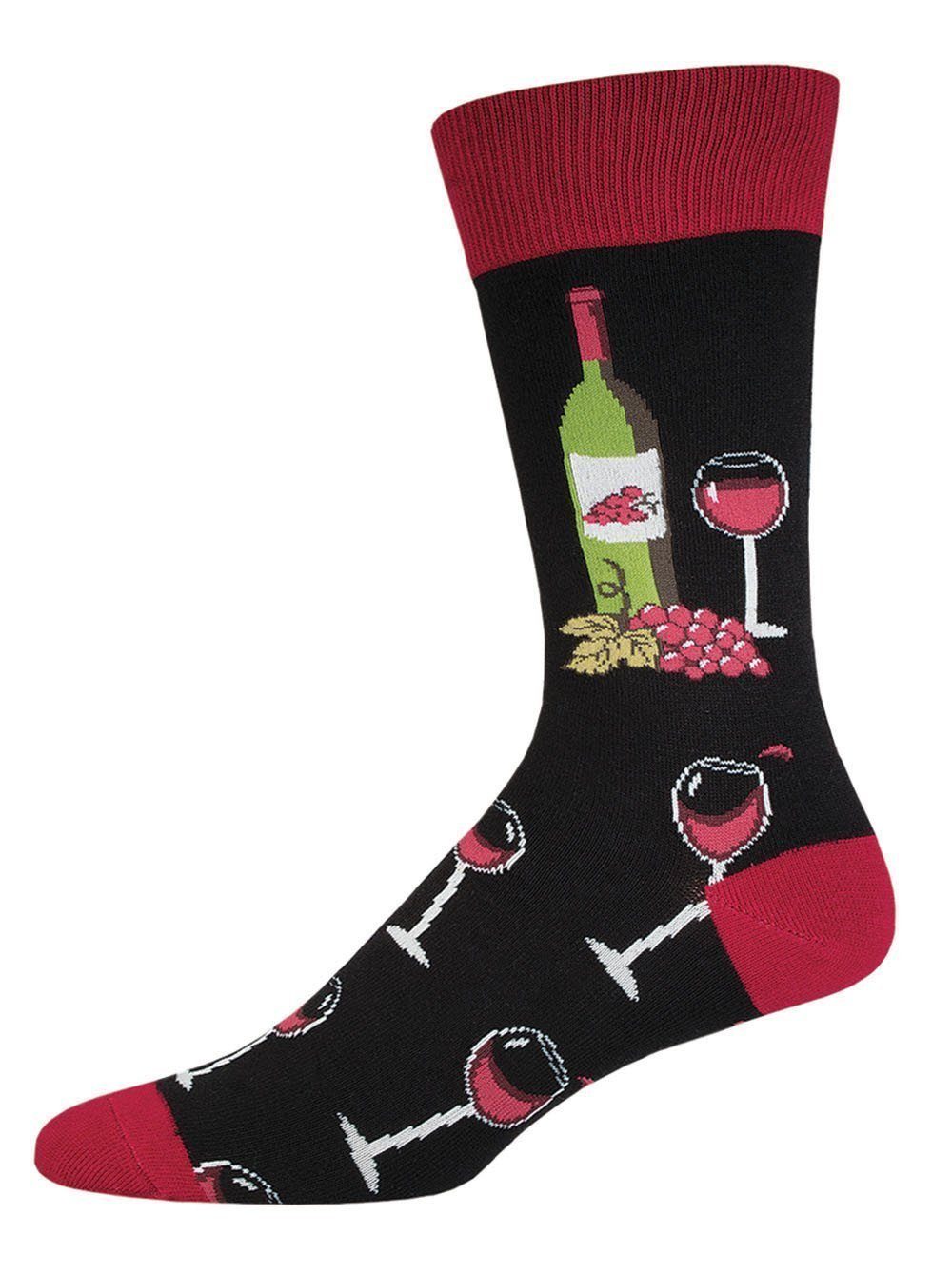 Socksmith - Wine Scene Crew Socks | Men's - Knock Your Socks Off