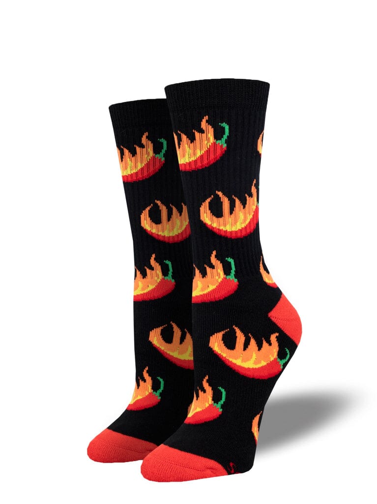 "Some Like It Hot" Athletic Crew Socks | Men's - Knock Your Socks Off