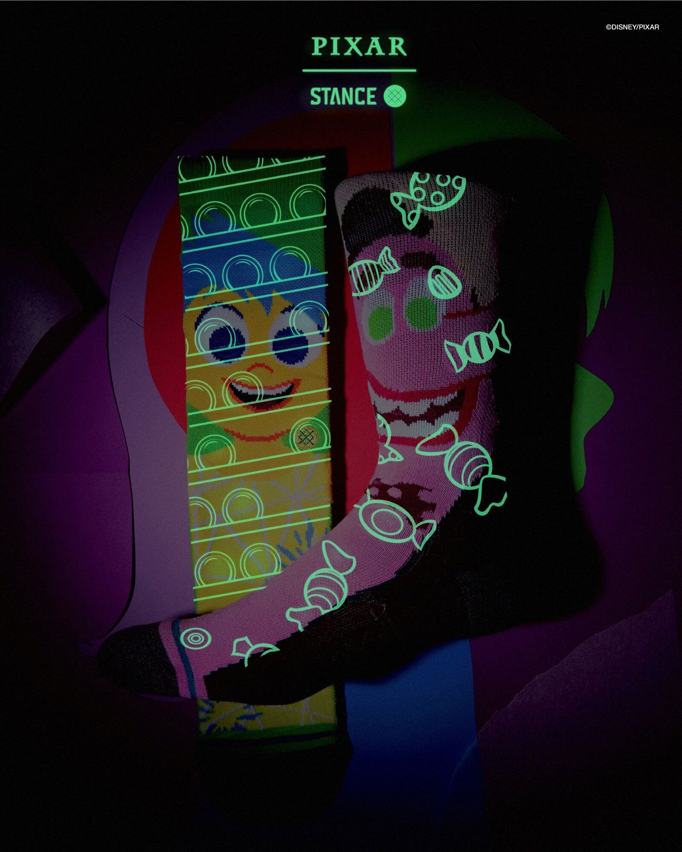 Stance - Disney Pixar Inside Out "Riley Andersen" Crew Socks | Women's - Knock Your Socks Off