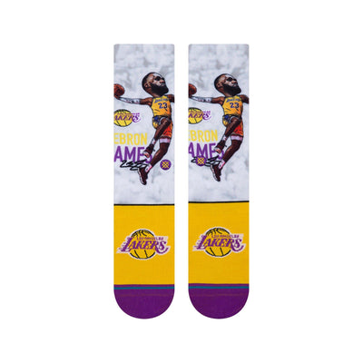 Stance - Lakers: LBJ Big Head Crew Socks | Men's - Knock Your Socks Off