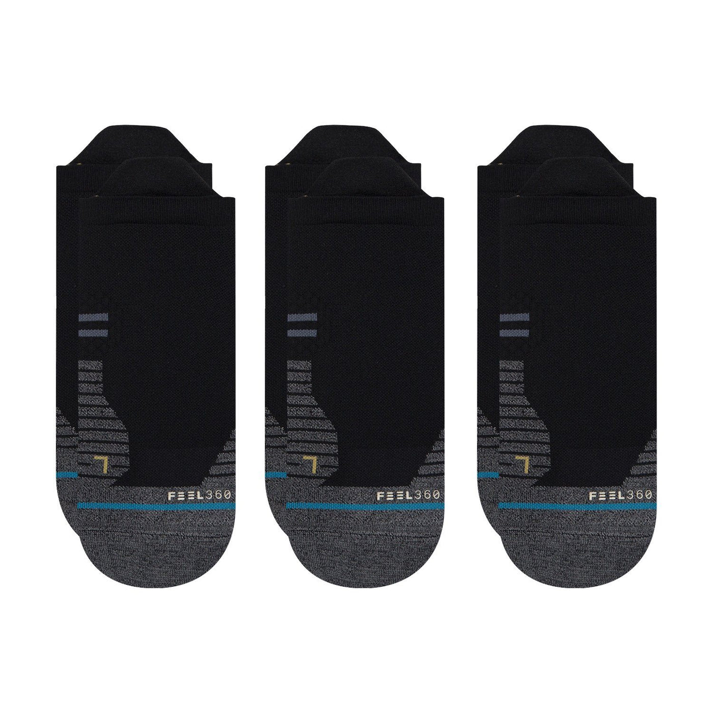 Stance - "Run Light" 3-pack No Show Socks | Men's - Knock Your Socks Off