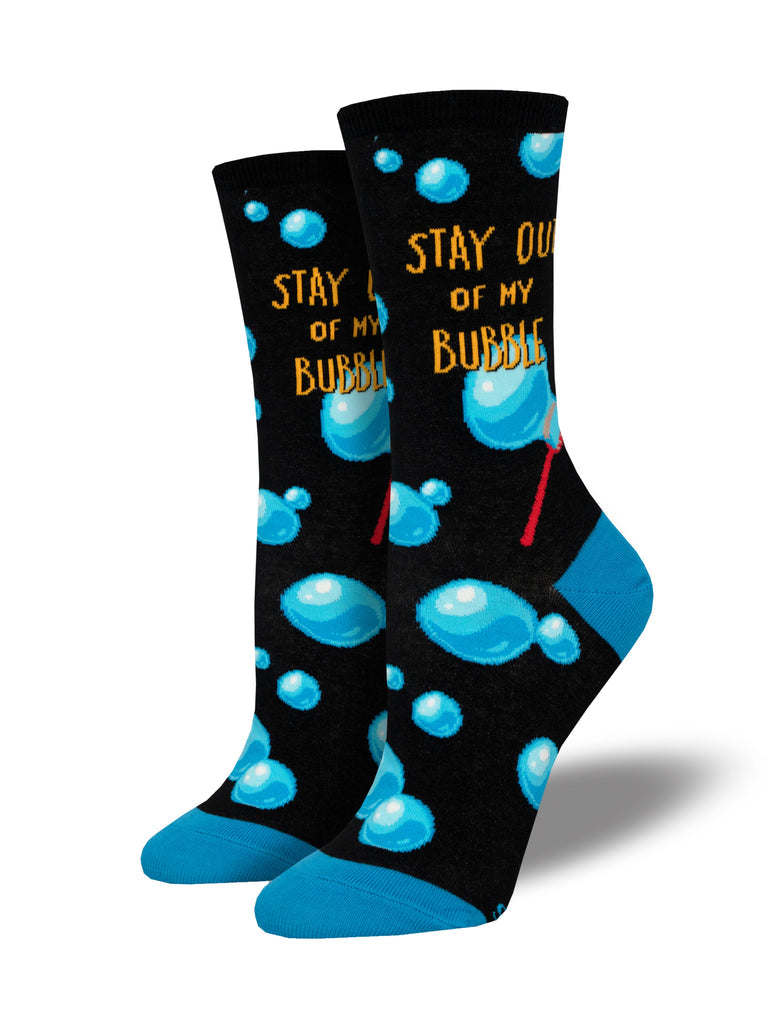 Stay Out Of My Bubble Crew Socks | Women's - Knock Your Socks Off