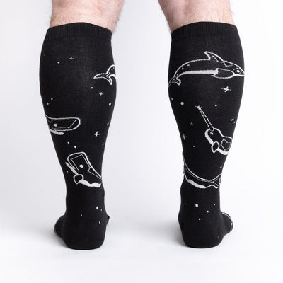 Stellar Whales Stretch-It Knee High Socks | Women's - Knock Your Socks Off