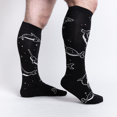 Stellar Whales Stretch-It Knee High Socks | Women's - Knock Your Socks Off