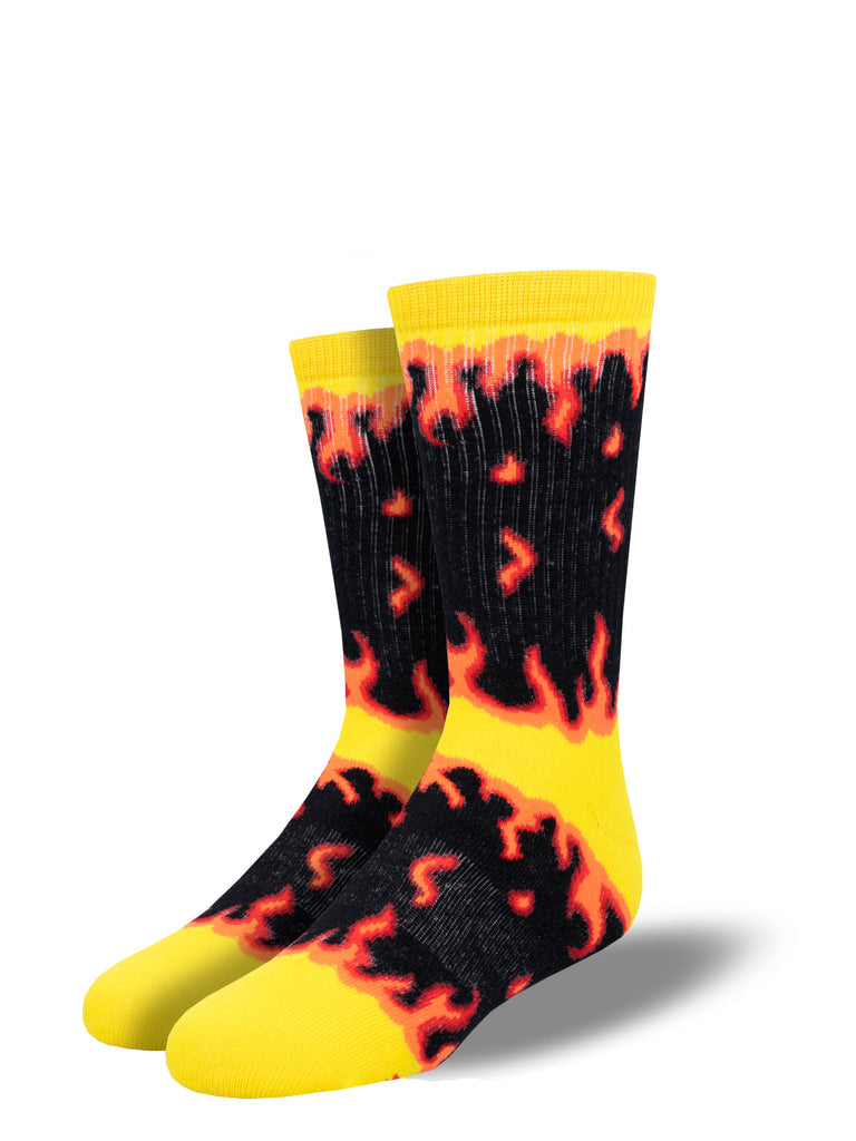 Straight Fire Athletic Kids Crew Socks | Kids' - Knock Your Socks Off