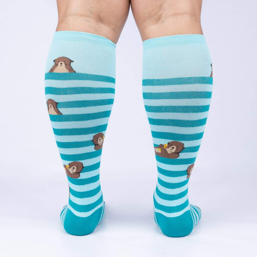 STRETCH-IT™ My Otter Foot Knee High Socks | Women's - Knock Your Socks Off