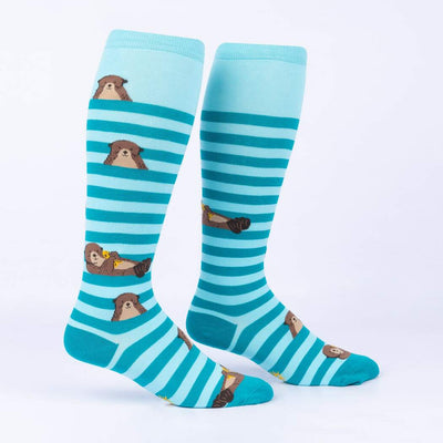 STRETCH-IT™ My Otter Foot Knee High Socks | Women's - Knock Your Socks Off