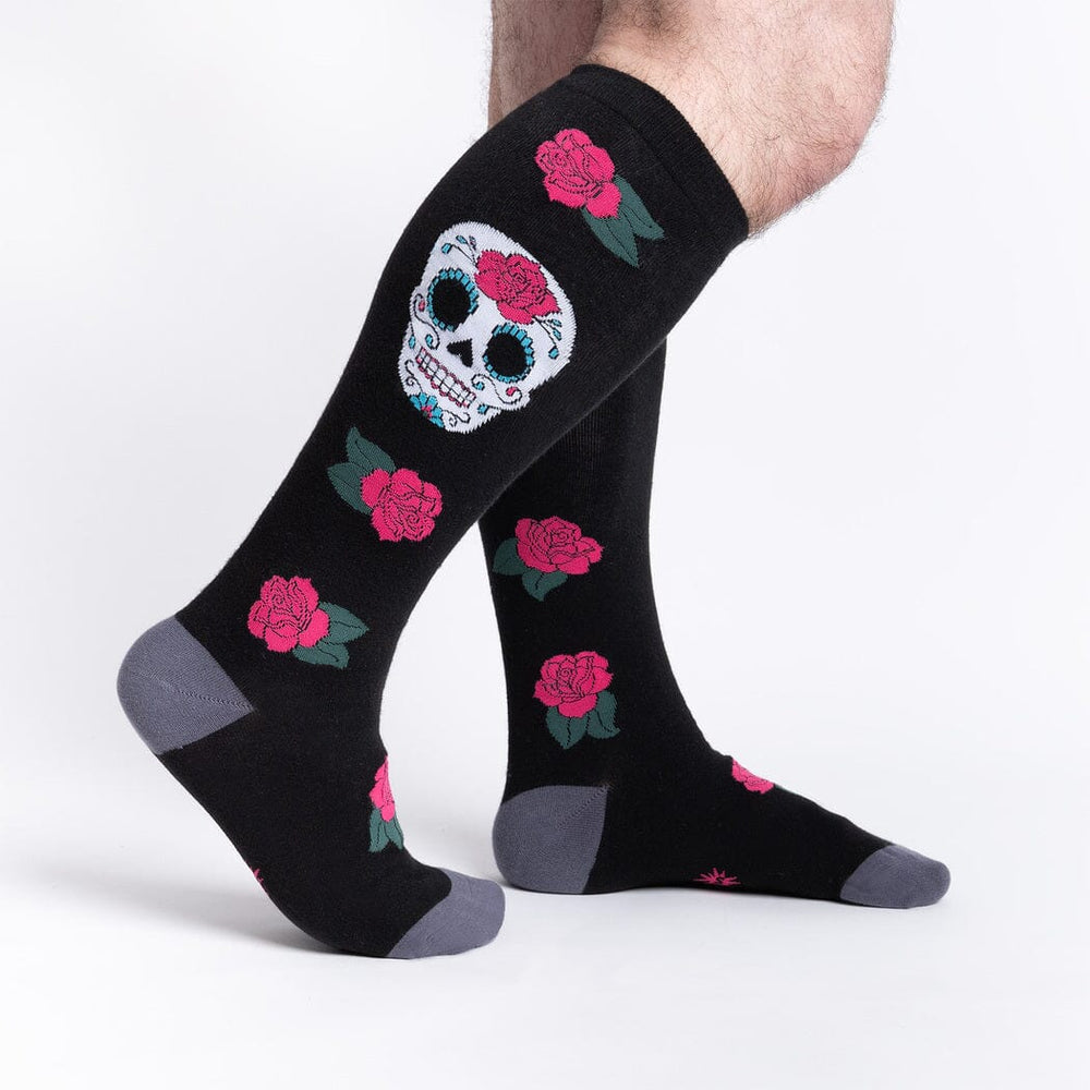 Sugar Skull Stretch-It Knee High Socks | Women's - Knock Your Socks Off
