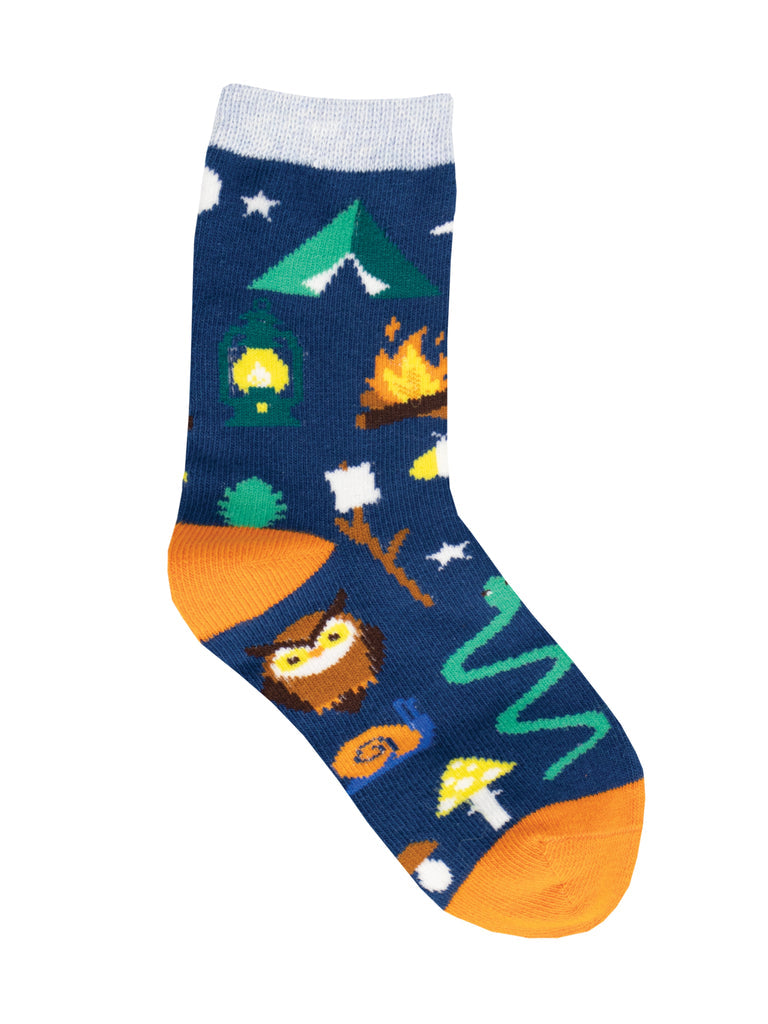 Summer Camp Friends Kids Crew Socks | Kids' - Knock Your Socks Off