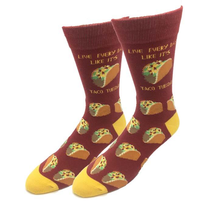 Taco Tuesday Crew Socks | Men's - Knock Your Socks Off