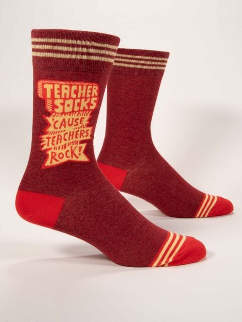 Teachers Rock Crew Socks | Men's - Knock Your Socks Off