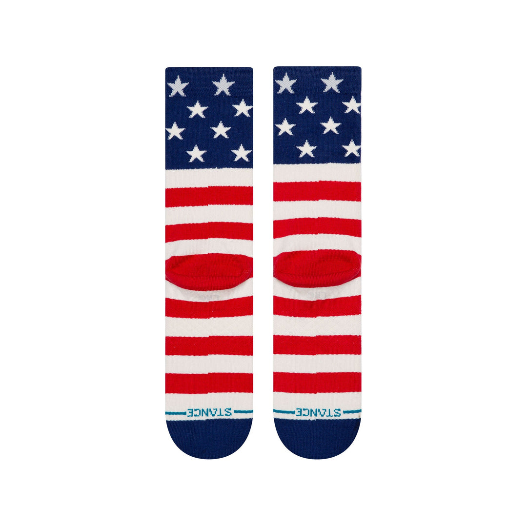 Bottom-sole view of the pair showing the lower stripe design and STANCE branding near the toe