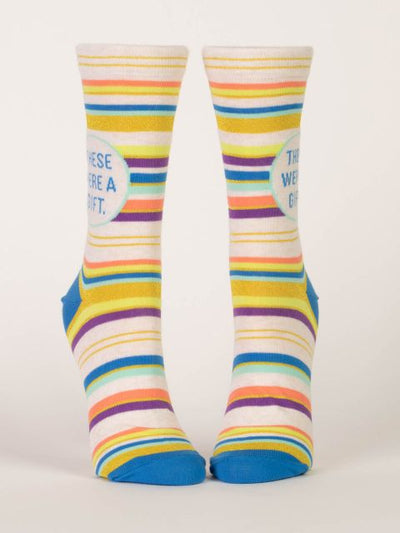 "These Were A Gift" Crew Socks | Women's - Knock Your Socks Off