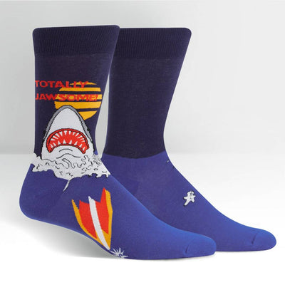 Totally Jawsome! Men's Crew Socks | Men's - Knock Your Socks Off