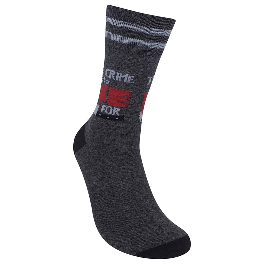 True Crime Is To Die For Crew Socks | Unisex - Knock Your Socks Off