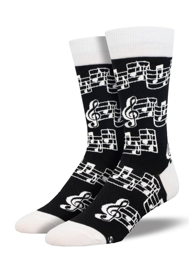 "Tuning Out" Crew Socks | Men's - Knock Your Socks Off