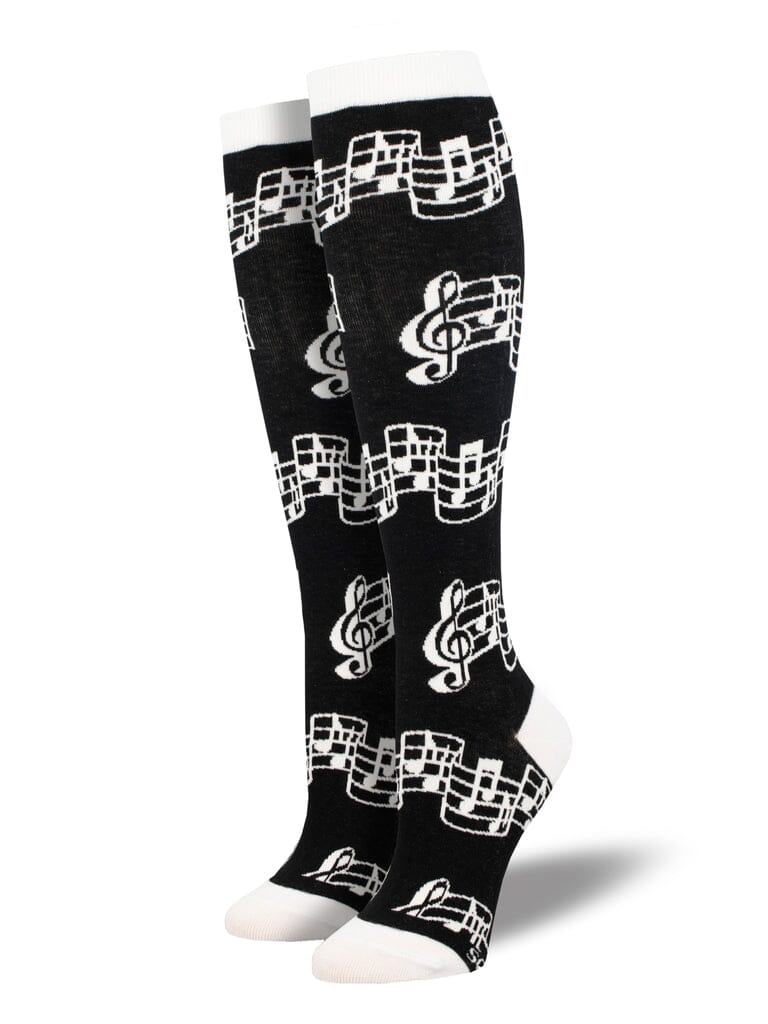 "Tuning Out" Knee High Socks | Women's - Knock Your Socks Off