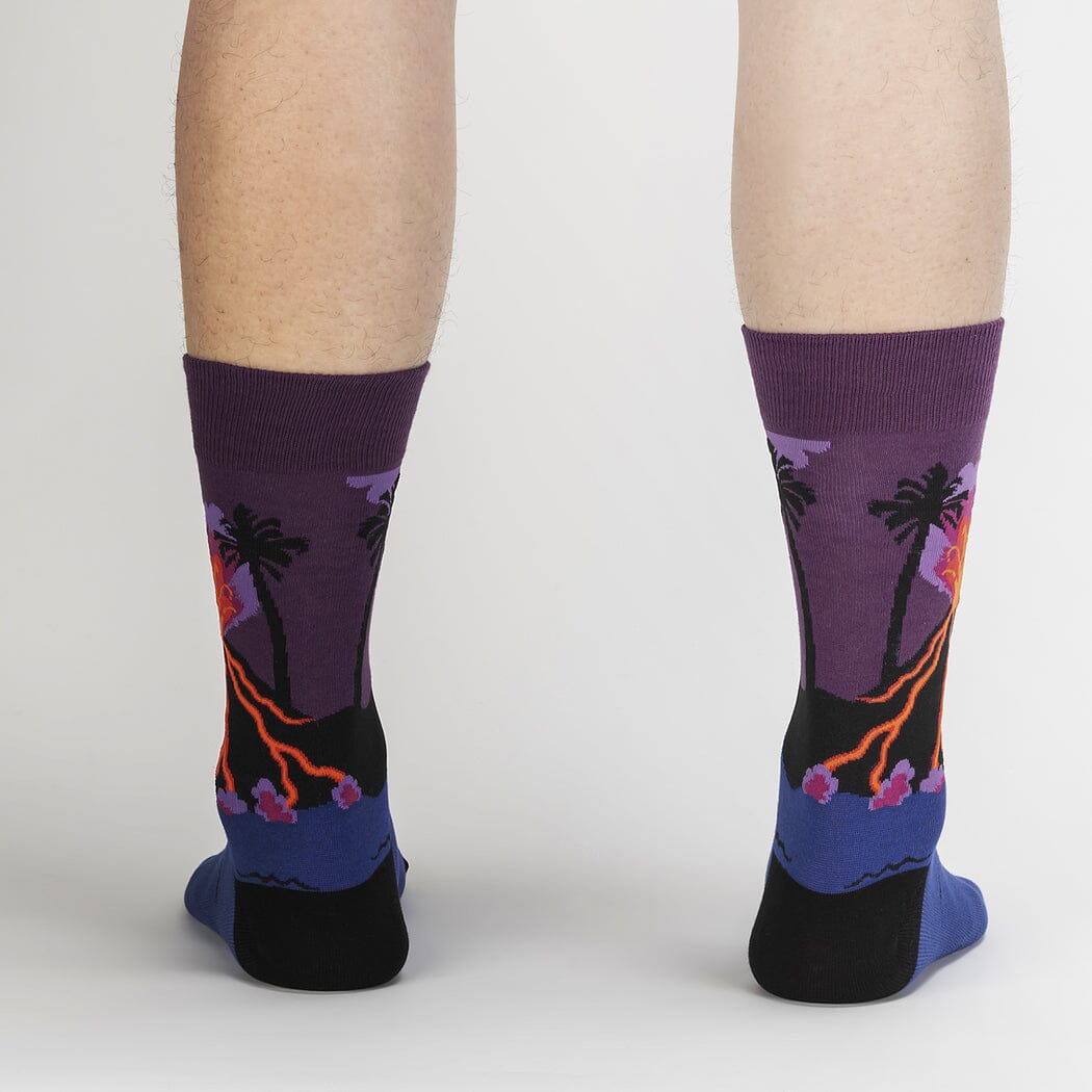 Volcanoes Crew Socks | Men's - Knock Your Socks Off