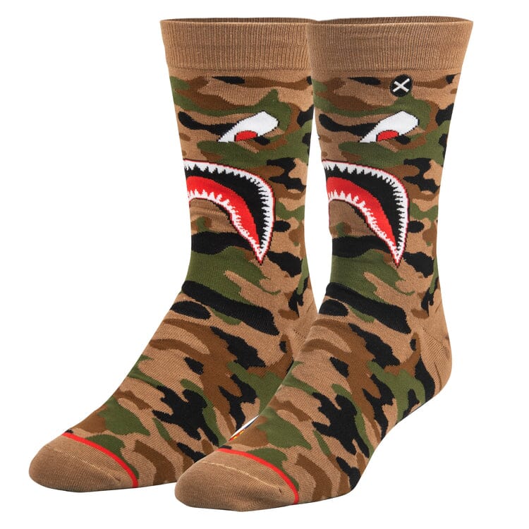 Warplane Camo Crew Socks | Men's - Knock Your Socks Off