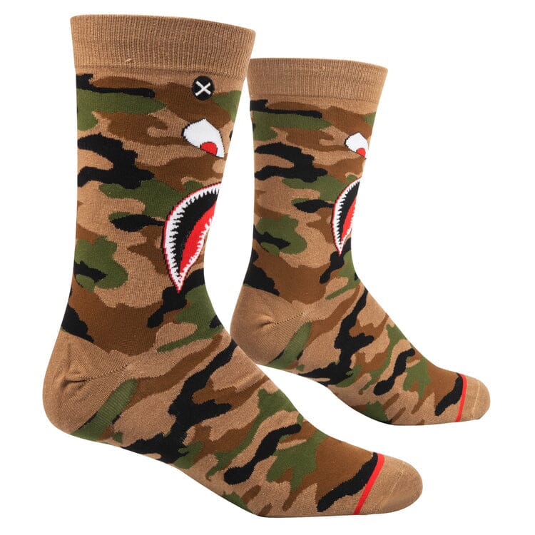 Warplane Camo Crew Socks | Men's - Knock Your Socks Off