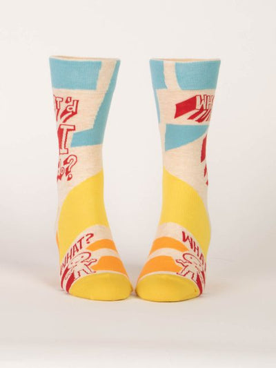 "What'd I Do?" Crew Socks | Men's - Knock Your Socks Off