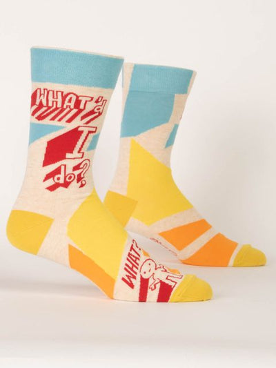 "What'd I Do?" Crew Socks | Men's - Knock Your Socks Off