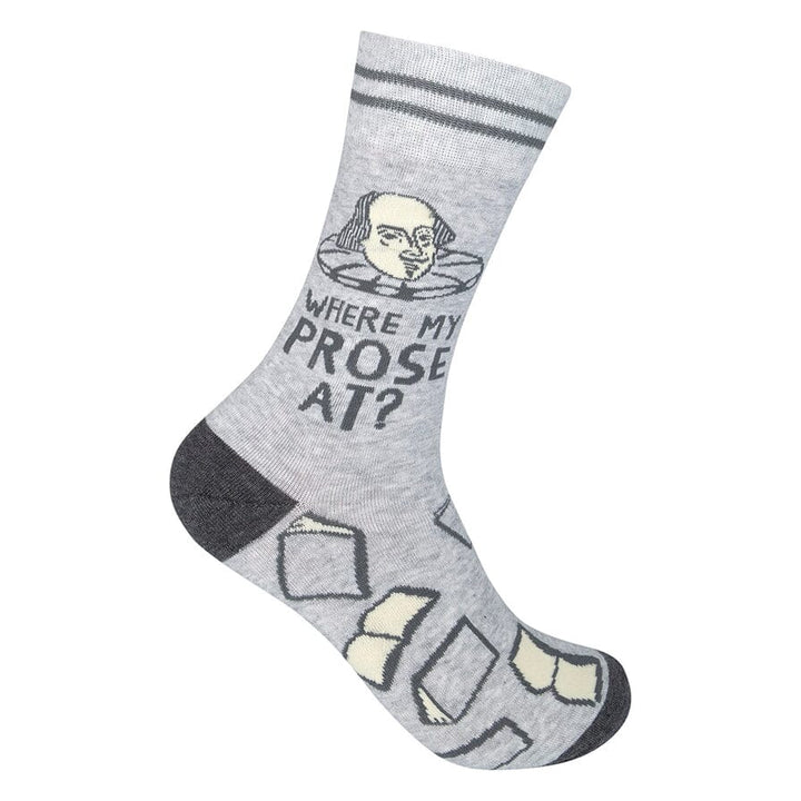 Where My Prose At? Crew Socks | Unisex - Knock Your Socks Off