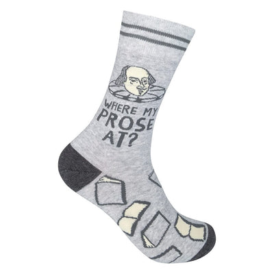 Where My Prose At? Crew Socks | Unisex - Knock Your Socks Off