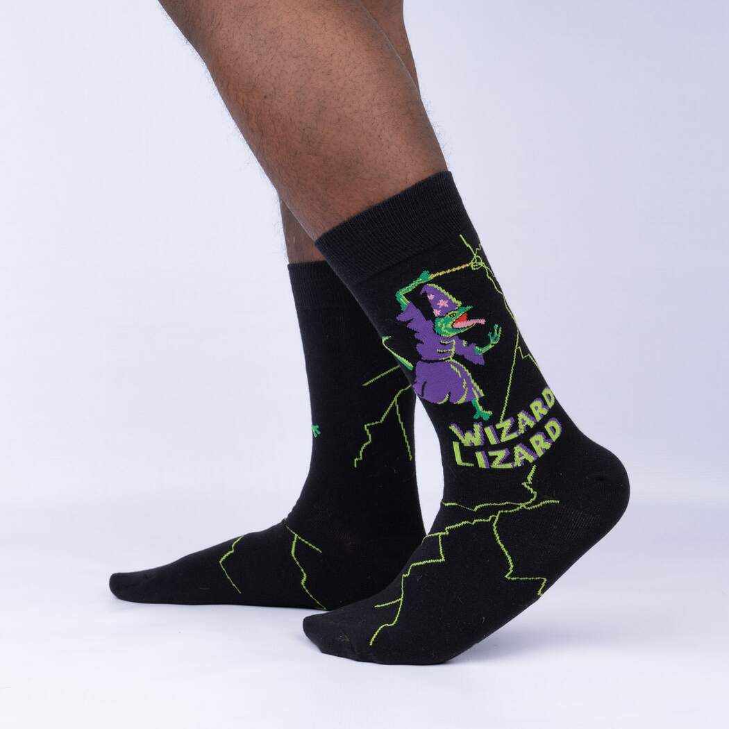 Wizard Lizard Crew Socks | Men's - Knock Your Socks Off