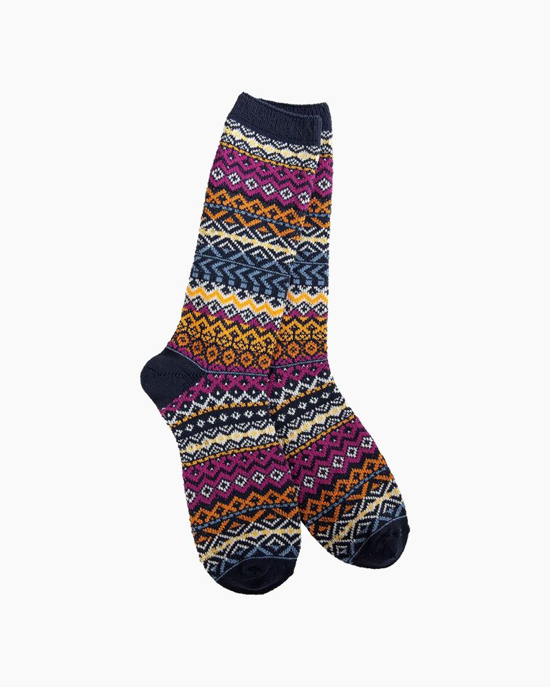 World's Softest - Oxford Blue Weekend Studio Crew Socks | Women's - Knock Your Socks Off