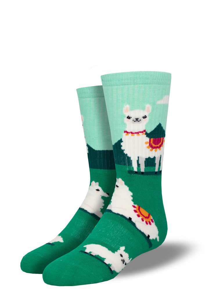 Yo Llama Athletic Kids Crew Socks | Kids' - Knock Your Socks Off