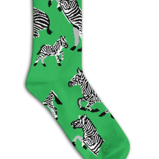 Zebra Crew Socks | Unisex - Knock Your Socks Off